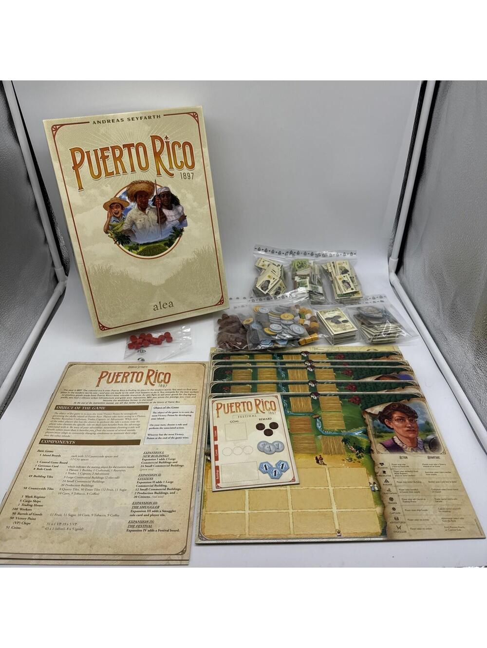 PUERTO RICO 1897 Board Game Ravensburger 2022 Preowned Complete